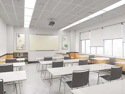 Carthage School Classrooms                                     7,300㎡ Of Mineral Fiber Acoustic Ceilings