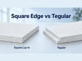 Square Edge vs Tegular Ceiling Tiles: Which Edge Should You Choose?